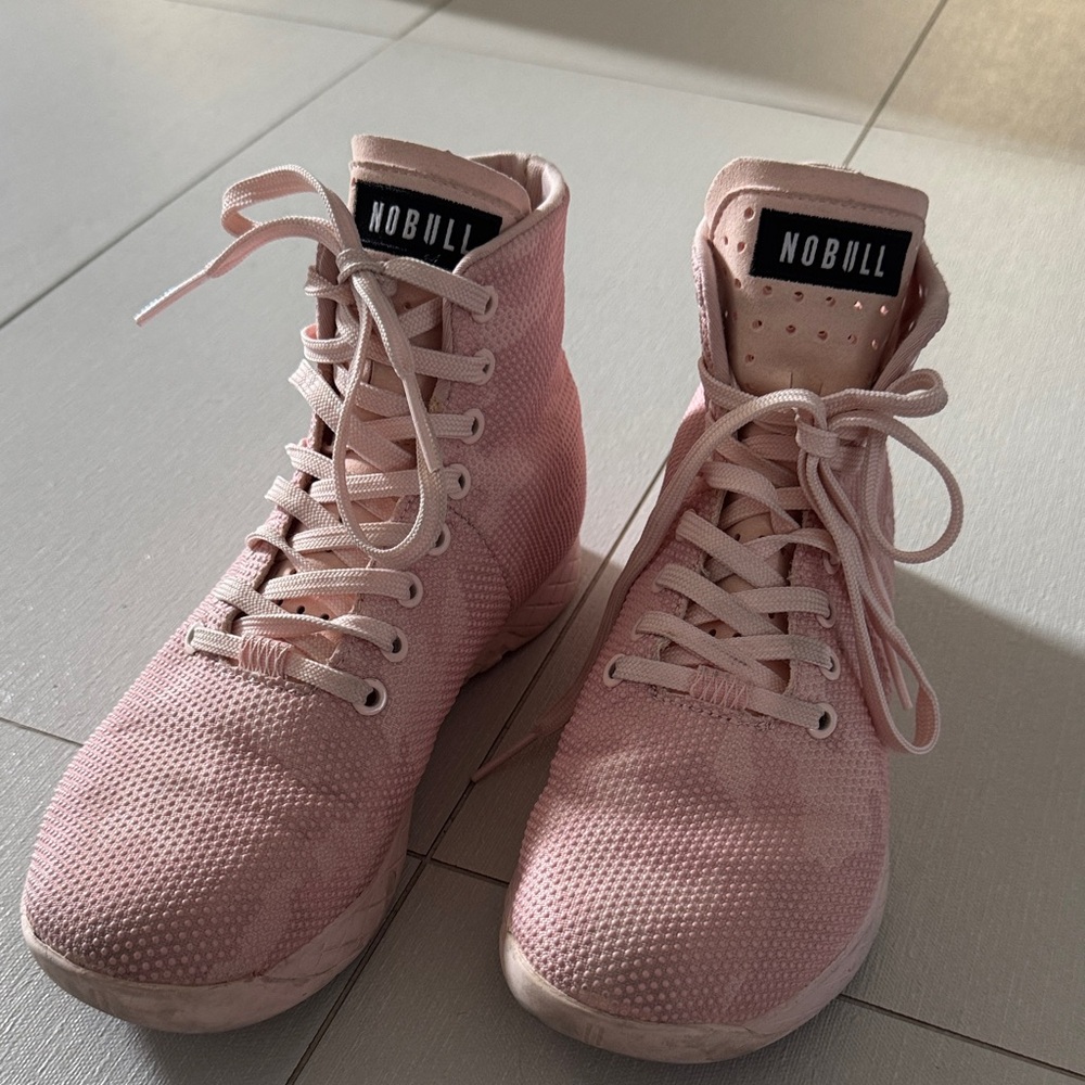 NOBULL Women's Light Pink High-Top Athletic Shoes